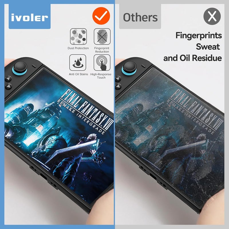 ivoler Screen Protector [2 Pack] Matte Tempered Glass for Nintendo Switch 2 7.9 inch, Matte Anti Glare Screen Protector with [Alignment Frame] Anti-Scratch Full Coverage Guard for Nintendo Switch 2 - Image 3